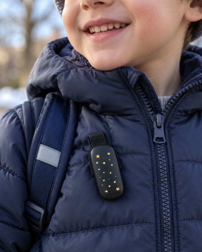 Sur la veste, à portée de main